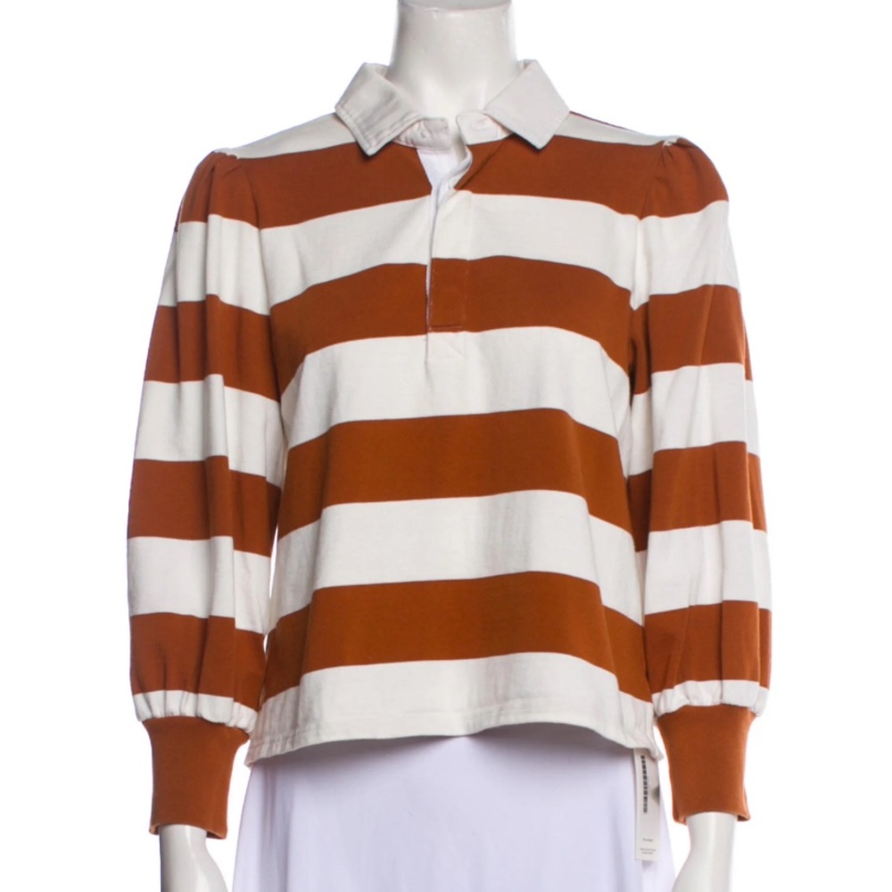 Veronica Beard Long Sleeve Polo Top - size M
